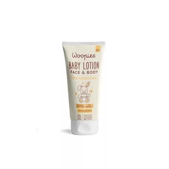 Wooden Spoon Woopies Bio Babaápoló tej arcra és testre - kókusz, körömvirág (100 ml) Wooden Spoon Woopies Bio Babaápoló tej arcra és testre - kókusz, körömvirág (100 ml)