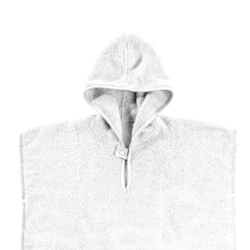 Xkko biopamut frottír poncho - fehér csillagos