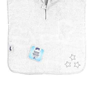 Xkko biopamut frottír poncho - fehér csillagos