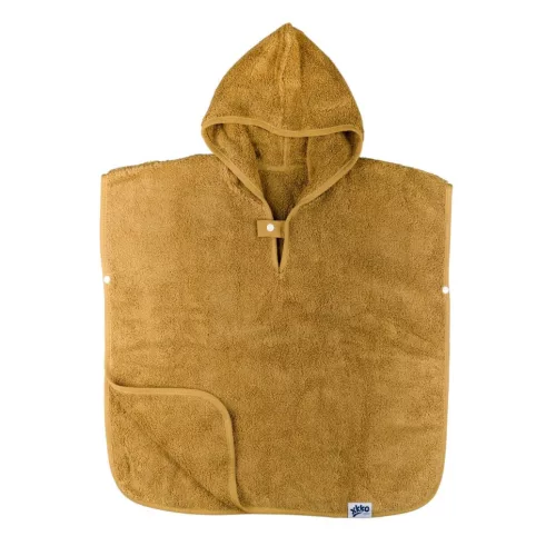  Xkko biopamut frottír poncho - mustársárga