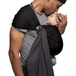 LoveRadius pöti karikás hordozókendő csomó nélkül, Charcoal Grey/Black