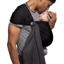   LoveRadius pöti karikás hordozókendő csomó nélkül, Charcoal Grey/Black