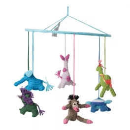 Peppa horgolt állatok kiságy felé forgó - Türkiz