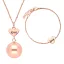 Bola kismama lánc + karkötő szett rosegold, love