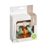 Sophie texturált fogzó rágóka – 3 színes kulccsal, fogzási fájdalom enyhítésére