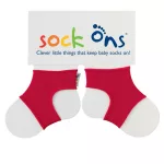 Sock ons zoknitartó  0-6hó piros