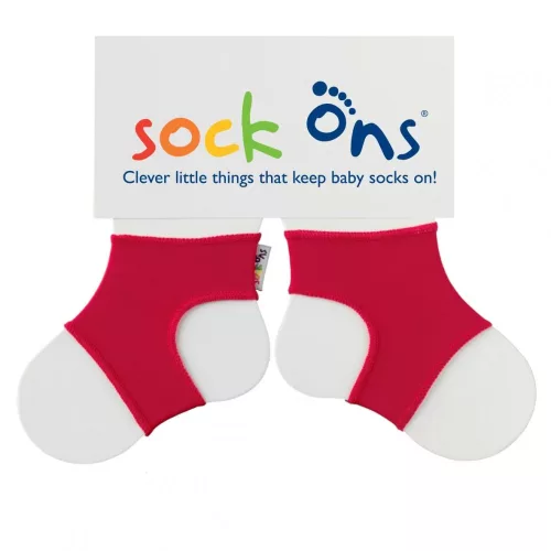 Sock ons zoknitartó  0-6hó piros