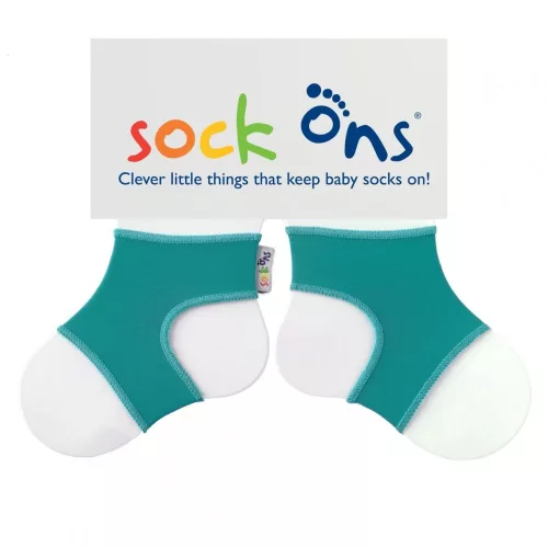 Sock ons - zoknitartó  0-6hó Türkiz