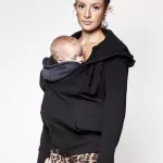Kismama és hordozós 3in1 kapucnis felső fekete M - LoveRadius