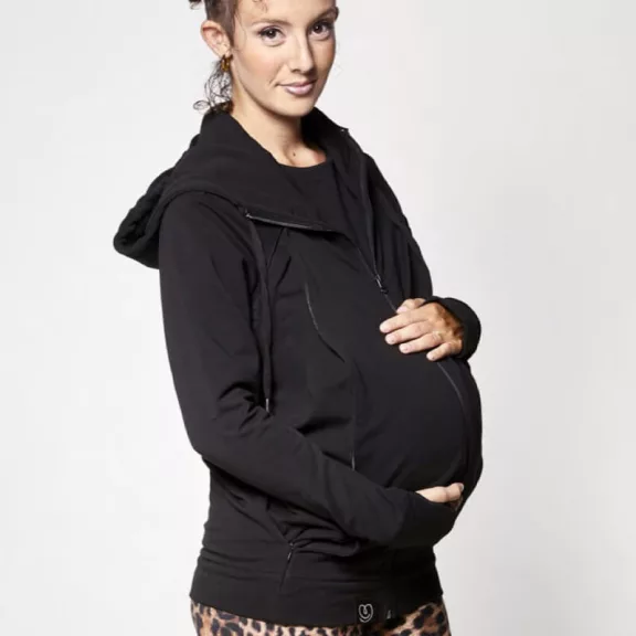 Kismama és hordozós 3in1 kapucnis felső fekete S - LoveRadius Kismama és hordozós 3in1 kapucnis felső fekete S - LoveRadius