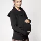 Kismama és hordozós 3in1 kapucnis felső fekete S - LoveRadius
