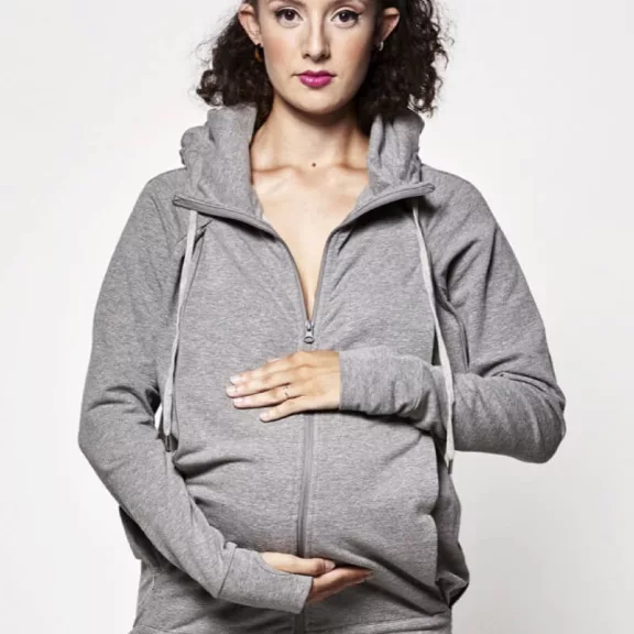 Kismama és hordozós 3in1 kapucnis felső szürke M - LoveRadius Kismama és hordozós 3in1 kapucnis felső szürke M - LoveRadius