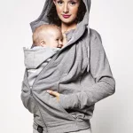 Kismama és hordozós 3in1 kapucnis felső szürke M - LoveRadius
