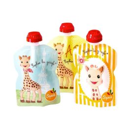   SQUIZ többször használható ételtasak, Sophie la Girafe 3 db/ csomag