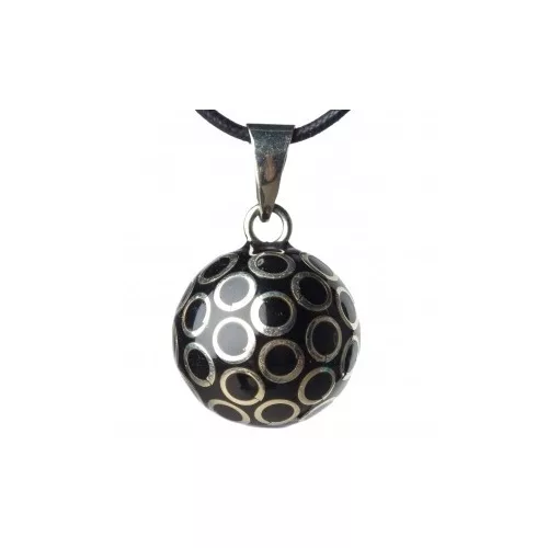 Bola pocakcsengettyű, fekete karikás