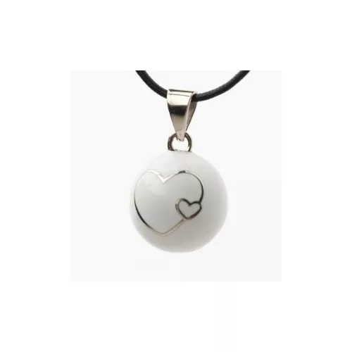 Bola pocakcsengettyű, fehér szíves