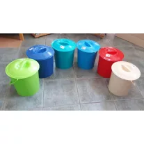 Popolini pelenkatartó fedeles vödör - Fehér (10 l)