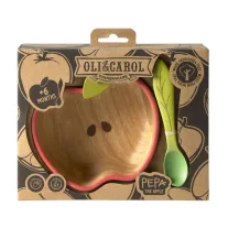 Oli&Carol tál és kanál szett - Pepa az alma
