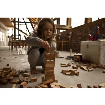 Wooden story natúr építőkockák - 54 db