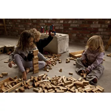 Wooden story natúr építőkockák - 54 db