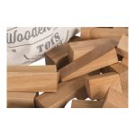 Wooden story natúr építőkockák zsákban XL - 50 db