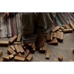 Wooden story natúr építőkockák zsákban XL - 50 db