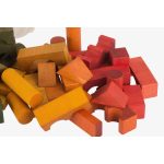 Wooden story szivárvány építőkockák zsákban - 100 db