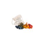 Wooden story szivárvány építőkockák zsákban - 100 db