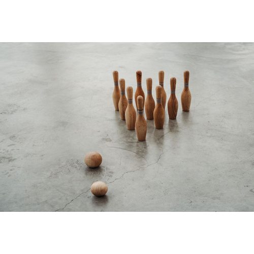 Wooden story natúr bowling szett