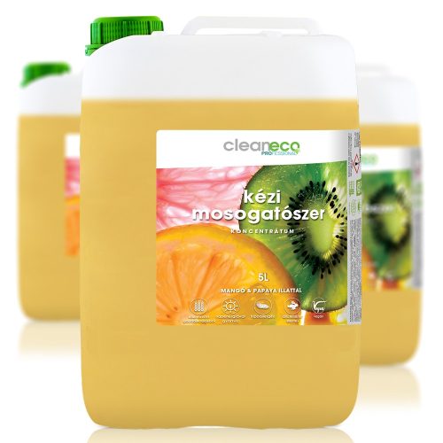 Cleaneco Kézi mosogatószer koncentrátum - mangó és papaya illattal (5 l)