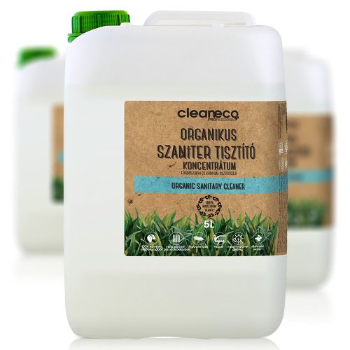 Cleaneco Organikus szaniter tisztító koncentrátum - Fürdőszobai és konyhai tisztítószer (5 l)