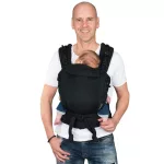 Hoppediz Nabaca félcsatos mindenhol állítható babahordozó - Basic set - Schwarz