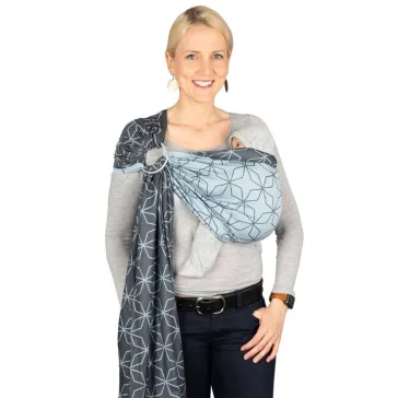 Hoppediz Ring Sling karikás kendő(Malmö aqua)