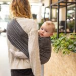 Hoppediz Ring Sling, karikás kendő ( poplin denim black )