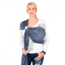 Hoppediz Ring Sling, karikás kendő ( poplin denim )