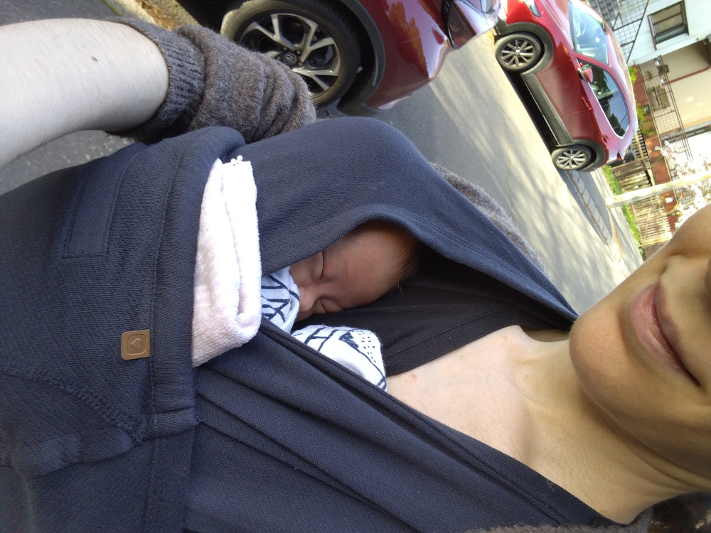 Close Caboo + Organic babahordozó, Blueberry
